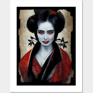 Vampire Geisha Portrait Posters and Art